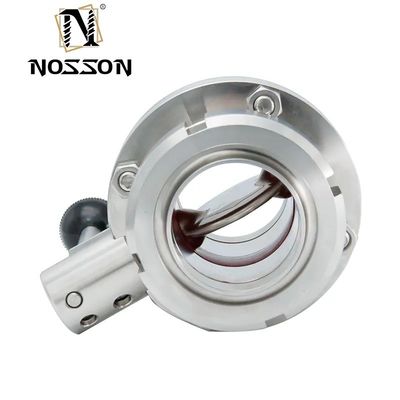 Гидравлический санитарный клапан бабочки 304 316L из нержавеющей стали односторонняя сварная нить высокотемпературные среды ISO9001 сертифицированный