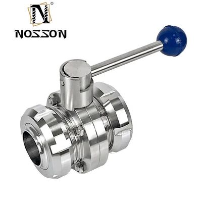 Гидравлический санитарный клапан бабочки 304 316L из нержавеющей стали односторонняя сварная нить высокотемпературные среды ISO9001 сертифицированный