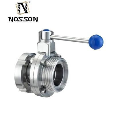 Гидравлический санитарный клапан бабочки 304 316L из нержавеющей стали односторонняя сварная нить высокотемпературные среды ISO9001 сертифицированный