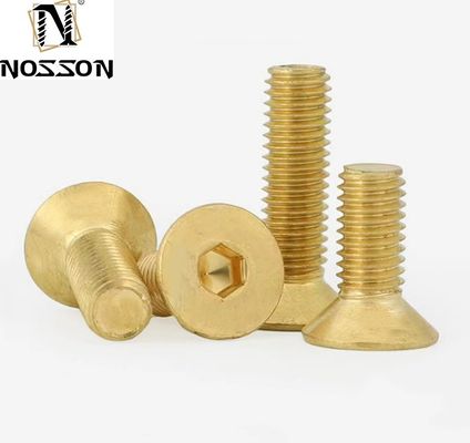 Цинковая отделка Сливер M2 M2.5 M3 M4 M5 M6 Нержавеющая сталь 304 латунь h62 Шестеренковый розетка Плоский Countersunk голова винт DIN стандарт