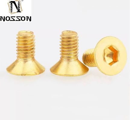 Цинковая отделка Сливер M2 M2.5 M3 M4 M5 M6 Нержавеющая сталь 304 латунь h62 Шестеренковый розетка Плоский Countersunk голова винт DIN стандарт