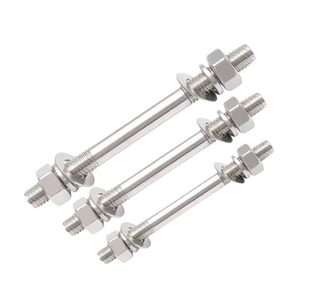 DIN Standard Extended Threaded Rod Screw Nut Steel Finish Нержавеющая сталь M6M8M10M12 Польская цинковая оболочка с двойной головкой