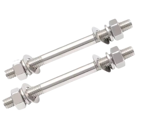DIN Standard Extended Threaded Rod Screw Nut Steel Finish Нержавеющая сталь M6M8M10M12 Польская цинковая оболочка с двойной головкой