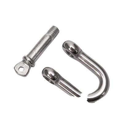 Полированное серебряное кольцо D для тяжелых применений из нержавеющей стали 304/316 M4-M16 с наконечником и винтовым штифтом