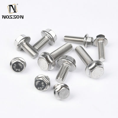 Нержавеющая сталь болты для погрузки DIN6921 A4-80 класс M12 M16 M20 шестеренковый зазубленный фланцевый болт для промышленных применений