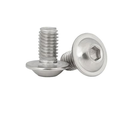 Плоская голова Черный розетка из нержавеющей стали Шестоугольный винт с фланцем Шестоугольный м3 м4 м5 м6 м8 м10 м12 м14 м16 м20