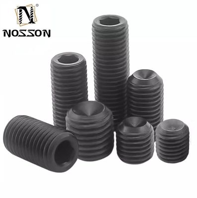 Полировка DIN913 DIN914 DIN916 Gr12.9 Черная сплавная сталь M1.4 M2 M2.5 M3 M4 Allen Grub винт для системы измерения INCH