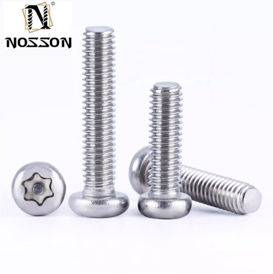 ANSI/ASME Стандарт 304 из нержавеющей стали Torx Round Pan Head With Pin Anti-Theft Security Screws Six Lobe Button Head Tamper Proof Bolts (Стандарт 304 из нержавеющей стали Torx Round Pan Head с шпилем для защиты от кражи)