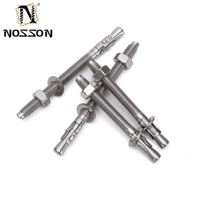 Устойчивый к коррозии DIN Standard Silver Steel Wedge Anchor Hot Dip Galvanized Expansion Anchor Bolts M6 M8 M10 M12 M16