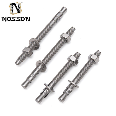 Устойчивый к коррозии DIN Standard Silver Steel Wedge Anchor Hot Dip Galvanized Expansion Anchor Bolts M6 M8 M10 M12 M16