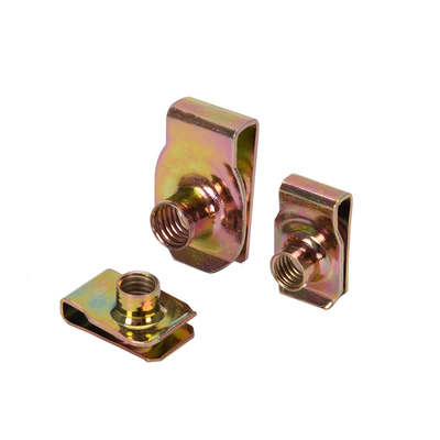 Закальцинированная сталь U Nut Sprig M4 M5 M6 M8 M10 18-8 Нержавеющая сталь Speed U Clip Nuts Retainer с голубой фосфатной отделкой