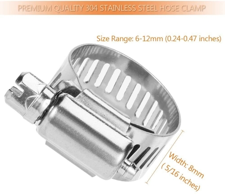 Цинк Finish Heavy Duty Clamp для твердых шлангов и труб Образец на складе Прочный дизайн из нержавеющей стали Общее предназначение Worm-Drive Clamps