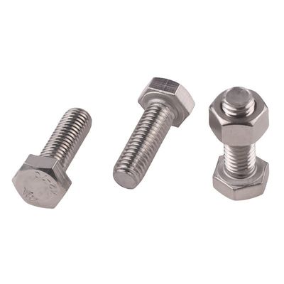 Простая отделка DIN Standard Hex Head Bolts M5 M6 M8 для тяжелых применений в нержавеющей стали