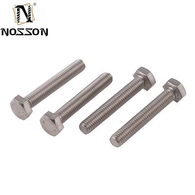 Простая отделка DIN Standard Hex Head Bolts M5 M6 M8 для тяжелых применений в нержавеющей стали