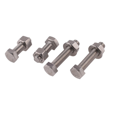 Нержавеющая сталь ANSI/ASME M8 Hex Head Bolt Grade 4.8/ 8.8/ 10.9/ 12.9 Полупроволочный болт и орех Pernos Din 931 Цинковая отделка