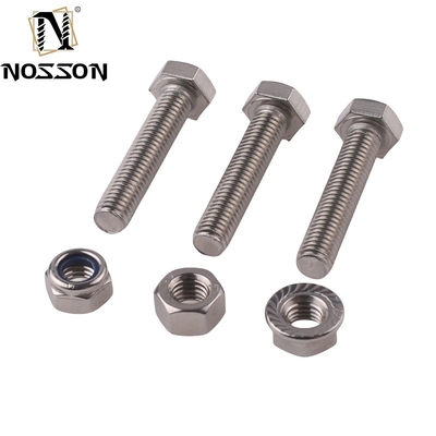 Нержавеющая сталь ANSI/ASME M8 Hex Head Bolt Grade 4.8/ 8.8/ 10.9/ 12.9 Полупроволочный болт и орех Pernos Din 931 Цинковая отделка