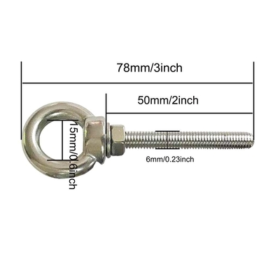 INCH Измерительная система Нержавеющая сталь глазный болт M6 плечо 1/4 &quot;х 2&quot; тяжелой загрузки глазные болты винты для подъема простой отделки