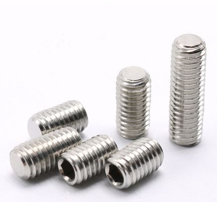 Медные нитки Grub винты Плоская точка Шестоугольная розетка набор винтов M3 M4 M5 M6 M8 M10 M12 DIN Стандарт для механической нитки