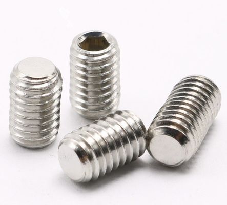 Медные нитки Grub винты Плоская точка Шестоугольная розетка набор винтов M3 M4 M5 M6 M8 M10 M12 DIN Стандарт для механической нитки