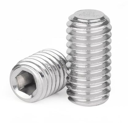 Медные нитки Grub винты Плоская точка Шестоугольная розетка набор винтов M3 M4 M5 M6 M8 M10 M12 DIN Стандарт для механической нитки