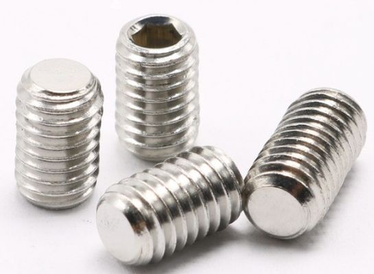 Медные нитки Grub винты Плоская точка Шестоугольная розетка набор винтов M3 M4 M5 M6 M8 M10 M12 DIN Стандарт для механической нитки