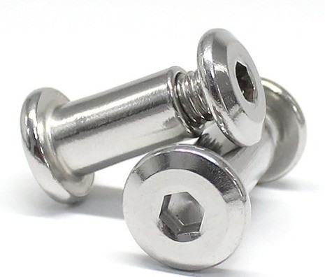 Металлическая ручка с отверстием Philips Hex Head Chicago Black Oxide Binding Book Screw Мужчина Женщина