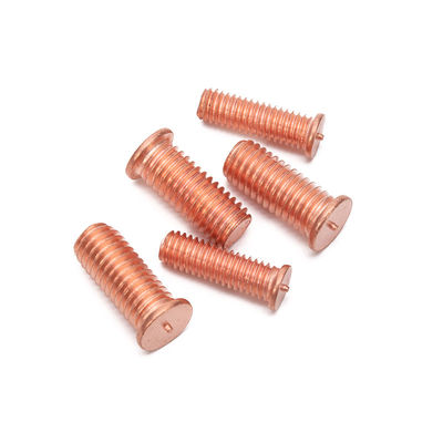 Алюминиевый индивидуальный яркий латунь Завертка сварка Студ болт Плоская круглая голова Медный точечный винт M3 M4 M5 M6 M7 M8 для нужд сварки