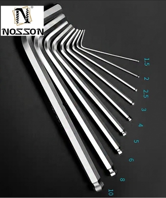 Хромообразованный Allen Hex Key Z и L Type Wrench 1,5 мм 2 мм 2,5 мм 3 мм 4 мм 5 мм 6 мм 8 мм 10 мм для поддержки OBM Taily OEM Silver