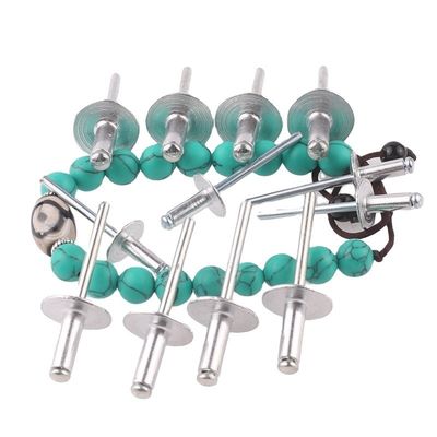 DIN стандартный алюминиевый нержавеющая сталь многоприкосновение стиль разблокировки открытый закрытый конец слепый поп нить для белых изделий