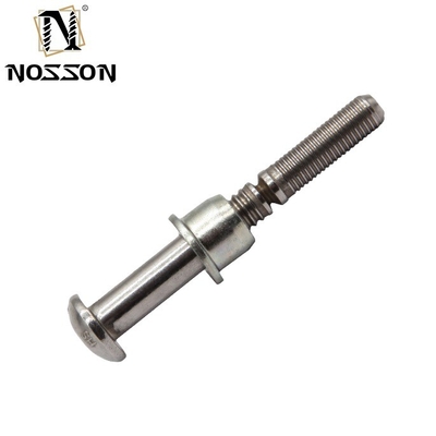 Яркая отделка C50L Dome Head Ring Grooved Lock Bolt с ореховым воротником Высокая прочность на растяжение Непокрытая нержавеющая сталь Непокрытая