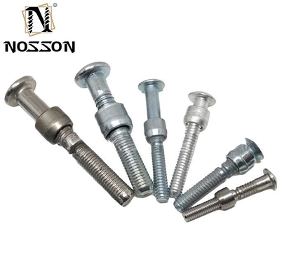 Яркая отделка C50L Dome Head Ring Grooved Lock Bolt с ореховым воротником Высокая прочность на растяжение Непокрытая нержавеющая сталь Непокрытая