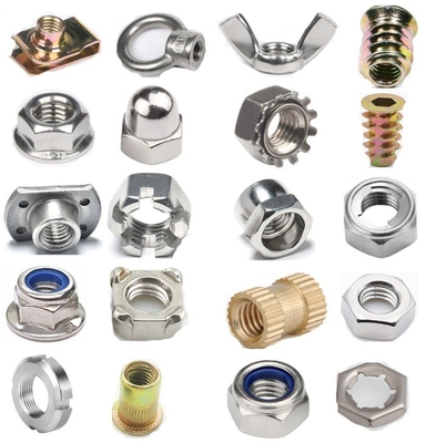 4-40 6-32 8-32 10-24 UNC ISO JIS Standard 18-8 Нержавеющая сталь Kep Nut Внешний зубный замок Нож Имперский дюйм для ваших требований