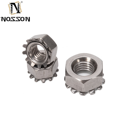 4-40 6-32 8-32 10-24 UNC ISO JIS Standard 18-8 Нержавеющая сталь Kep Nut Внешний зубный замок Нож Имперский дюйм для ваших требований