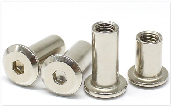 ANSI/ASME Стандарт M3 M4 M5 M6 M8 M10 M12 1/4 3/8 5/16 Углеродистая плоская круглая головка шестеренная орех для мебели бочковой орех