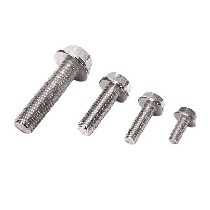 Прочный DIN Стандарт 304 из нержавеющей стали Противоскользящий зубчатый фланцевый винт с внешним шестиугольным стиральным отверстием