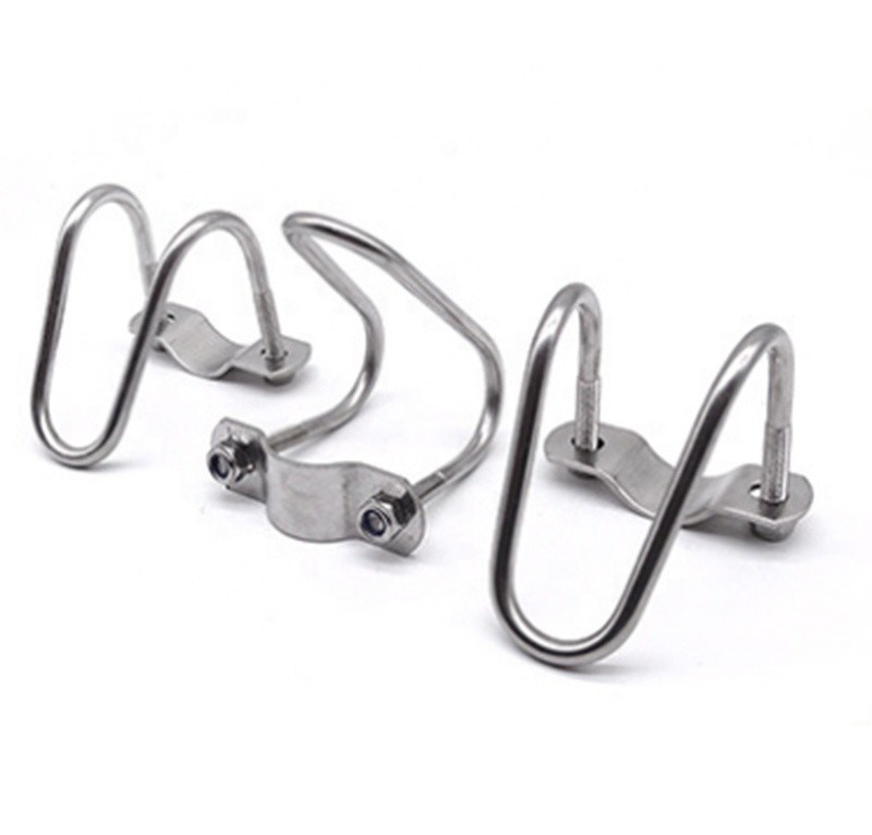 Нержавеющая сталь 304 316 Двойная U-образная застежка для труб M3 M4 M5 M6 M8 M10 M12 M16 M20 Трубы JIS Стандартная простая отделка