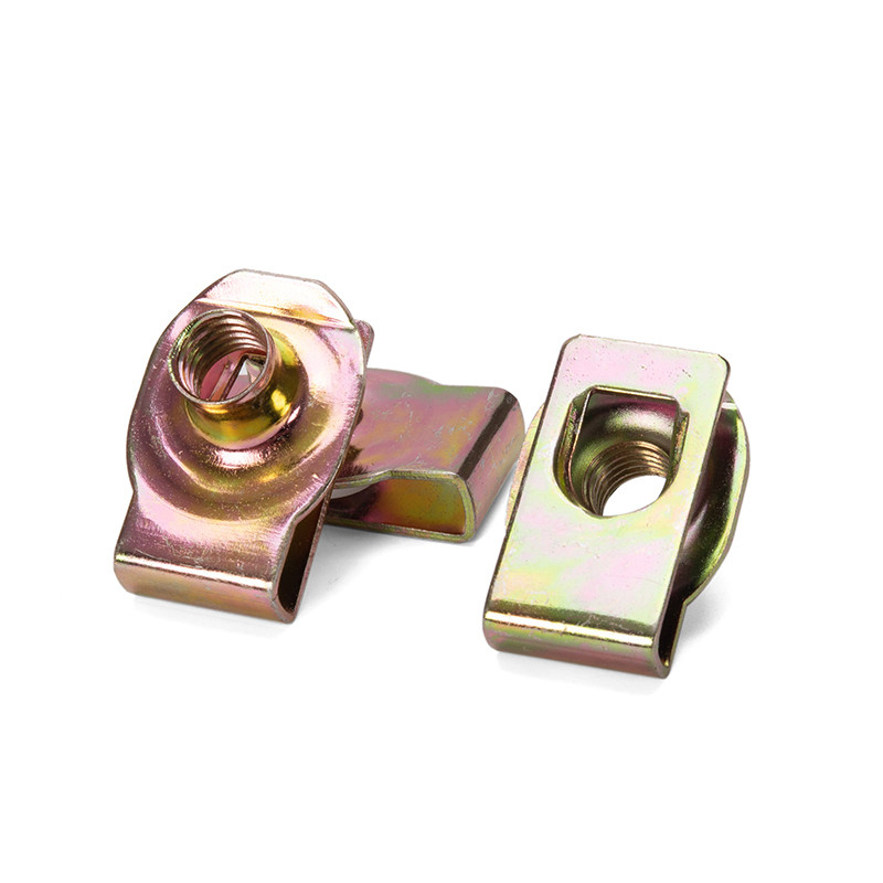 Закальцинированная сталь U Nut Sprig M4 M5 M6 M8 M10 18-8 Нержавеющая сталь Speed U Clip Nuts Retainer с голубой фосфатной отделкой